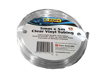 Clear Tubing Suits Chemical Dispensing Equipment 5mm x 5mtr