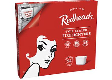 Redheads Foil Sealed Firelighters 24/Pkt