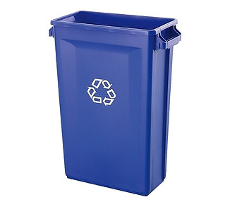 Bin Slimline Svelte Rectangular Recycling Blue 87Ltr