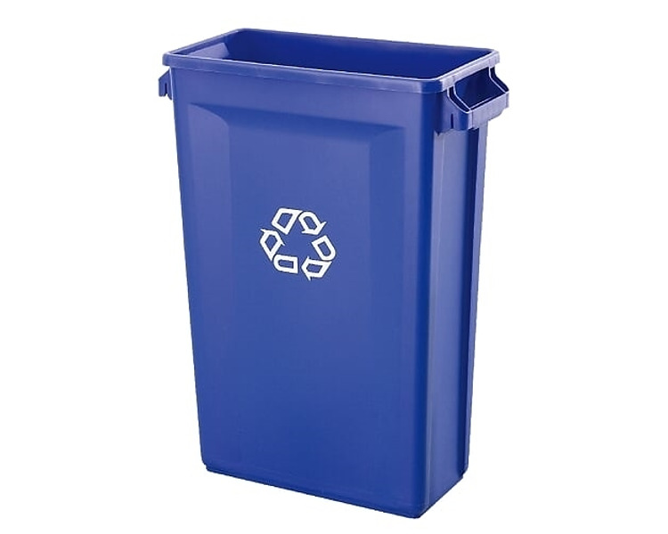 Bin Slimline Svelte Rectangular Recycling Blue 87Ltr