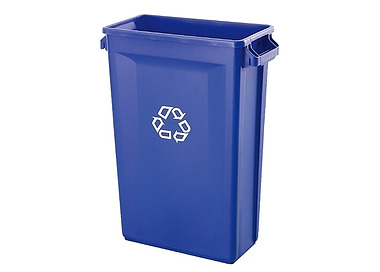 Bin Slimline Svelte Rectangular Recycling Blue 87Ltr