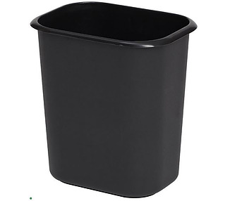 Bin Rectangular PolyProp Black 14Ltr 10/Ctn