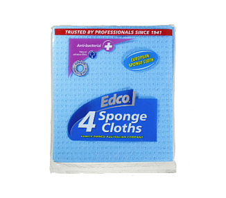 Sponge Cloth Antibacterial 4/Pkt 10Pkt/Ctn