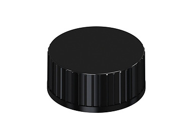 Screw Cap Black 20mm Suits Glass Bottle Oval Black With Screw Neck 50ml 119/Ctn