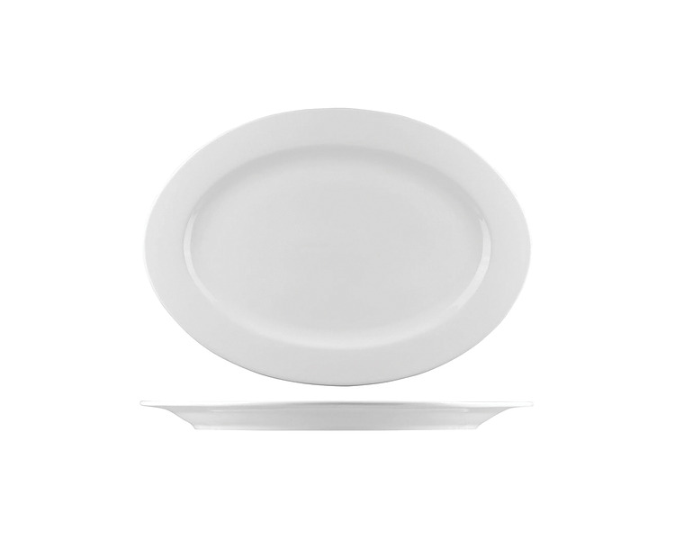 Bistro Oval Plate 285 x 210mm 24/Ctn