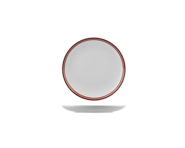 Nano Cru Coupe Plate Red Rim 180mm 24/Ctn