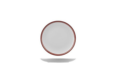 Nano Cru Coupe Plate Red Rim 180mm 24/Ctn