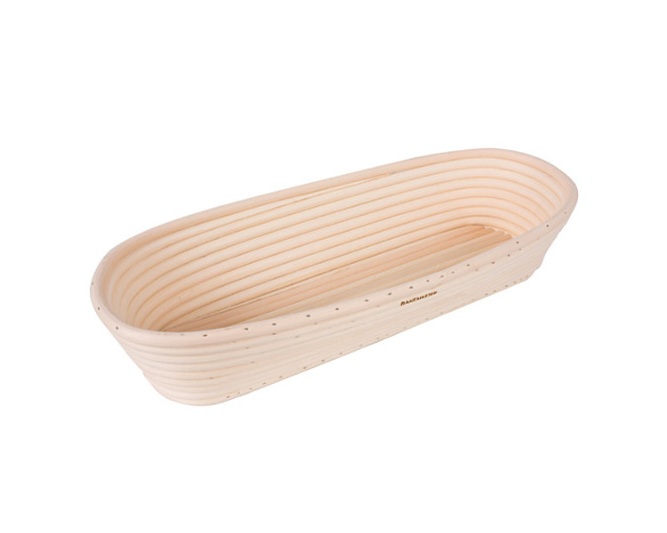 Bakemaster Oval Proving Basket 27 x 13 x 6.5cm 6/Ctn