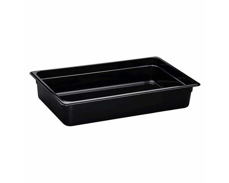 Food Pan Polycarb Black 1/1 x 100mm 6/Ctn