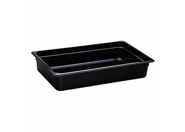 Food Pan Polycarb Black 1/1 x 100mm 6/Ctn