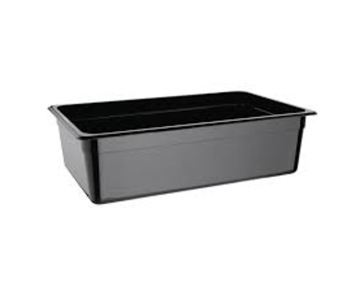 Food Pan Polycarb Black 1/1 x 150mm 6/Ctn