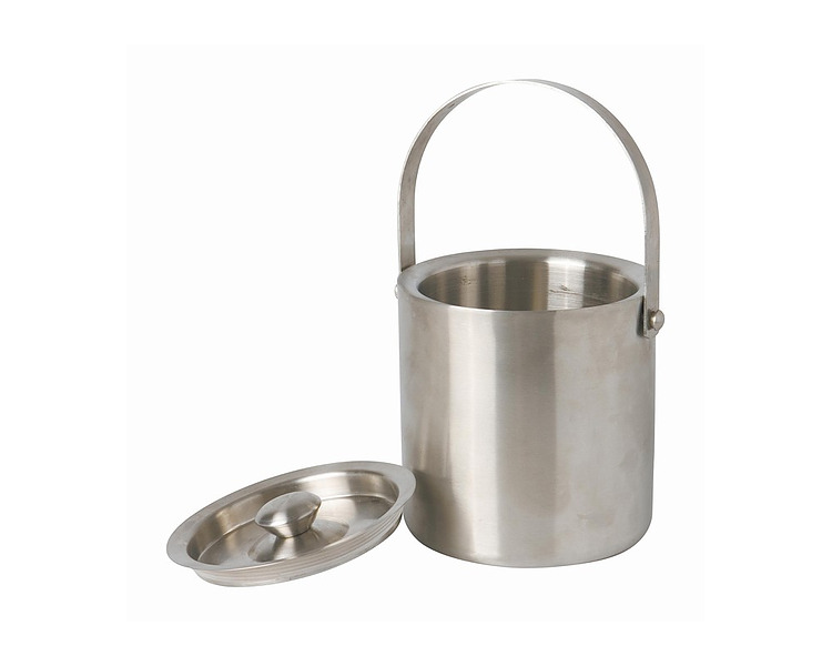 Insulated Stainless Steel Ice Bucket With Handle 1L