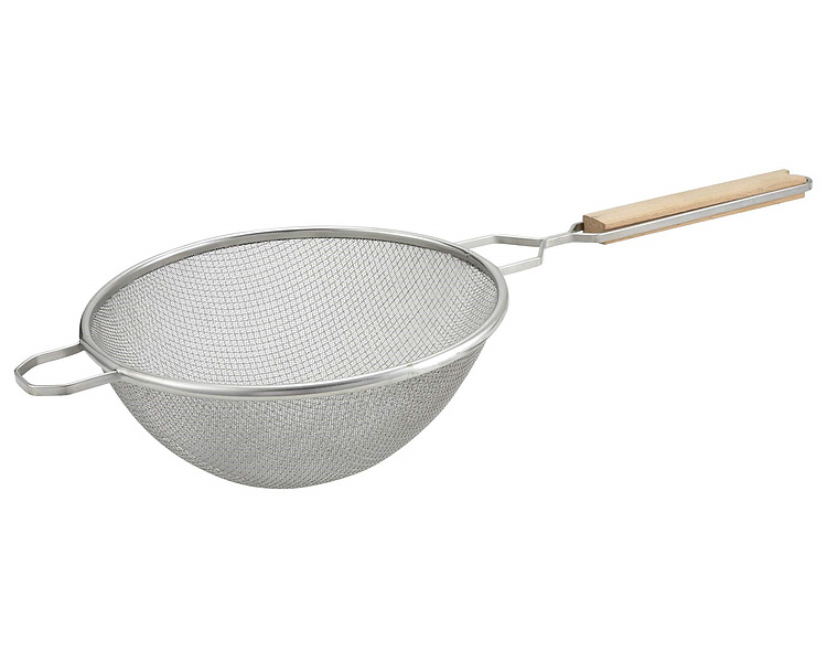 Strainer Double Mesh Wood Handle 26cm 