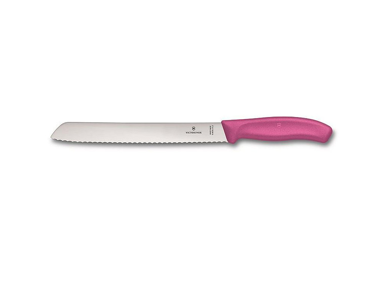 Pink Victorinox Bread Knife Wavy Edge Handle 21cm 