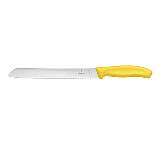 Yellow Victorinox Bread Knife Wavy Edge Handle 21cm 