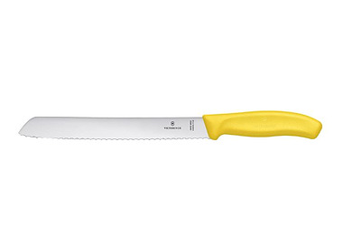 Yellow Victorinox Bread Knife Wavy Edge Handle 21cm 