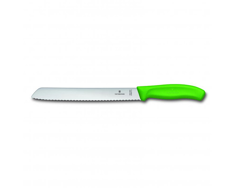 Green Victorinox Bread Knife Wavy Edge Handle 21cm 