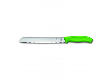 Green Victorinox Bread Knife Wavy Edge Handle 21cm 