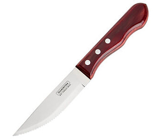 Red Jumbo Tramontina Steak Knife With Serrated Blade 5"