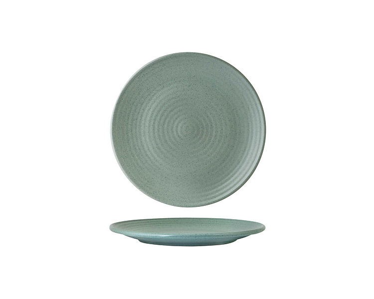 Zuma Mint Ribbed Plate 210mm 6/Pkt