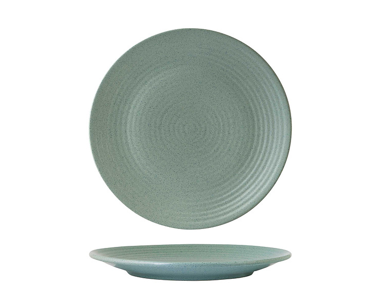 Zuma Mint Ribbed Plate 265mm 6/Pkt