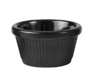 Black Melamine Flutted Ramekin 72mm 60ml 72/Ctn