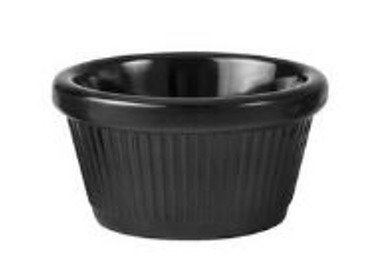 Black Melamine Flutted Ramekin 72mm 60ml 72/Ctn