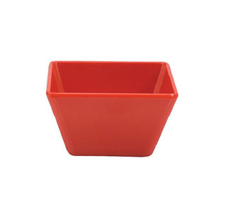 Red Melamine Square Bowl 130 x 130 x 70mm 24/Ctn