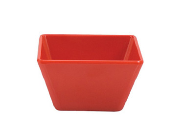 Red Melamine Square Bowl 130 x 130 x 70mm 24/Ctn