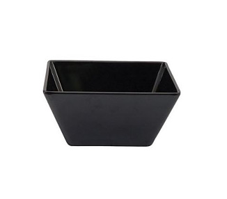 Black Melamine Square Bowl 180 x 180 x 85mm 12/Ctn