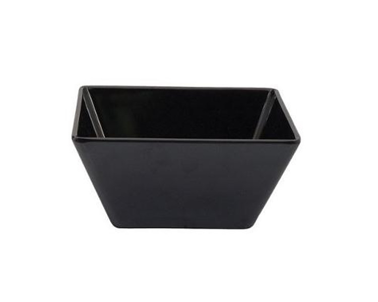 Black Melamine Square Bowl 180 x 180 x 85mm 12/Ctn