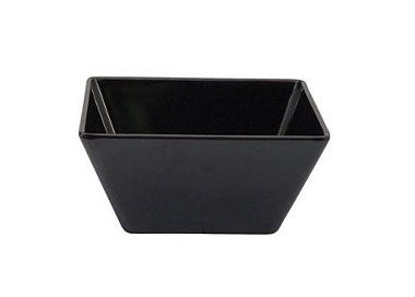 Black Melamine Square Bowl 180 x 180 x 85mm 12/Ctn