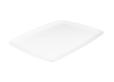 White Melamine Rectangular Coupe Platter 485 x 355mm 6/Pkt