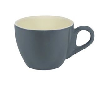 Brew Steel Blue/White Flat White Cup 220ml 6/Pkt