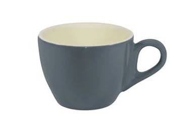 Brew Steel Blue/White Flat White Cup 220ml 6/Pkt