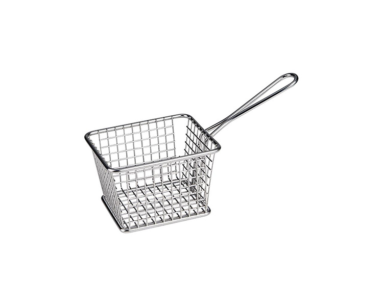 Stainless Steel Rectangular Service Basket 118 x 98 x 78mm 12/Ctn