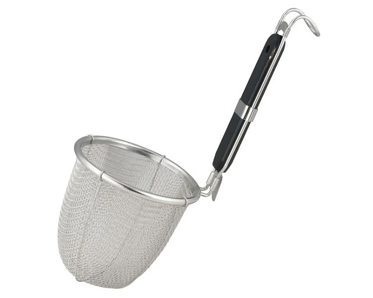 Stainless Steel Noodle Basket With Wood Handle