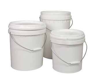 White Round Pail With Lid 10L