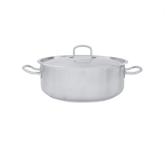 Stainless Steel Pujadas Casserole With Cover 350 x 140mm 13.6L