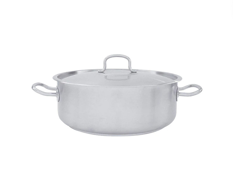 Stainless Steel Pujadas Casserole With Cover 350 x 140mm 13.6L