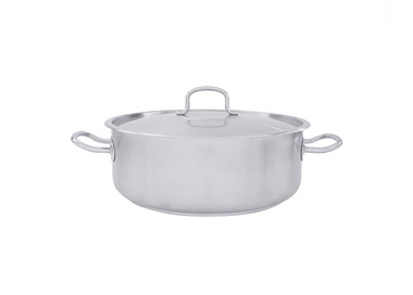 Stainless Steel Pujadas Casserole With Cover 350 x 140mm 13.6L