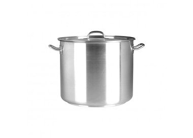 Stainless Steel Pujadas Stockpot With Cover 280 x 280mm 16.5L