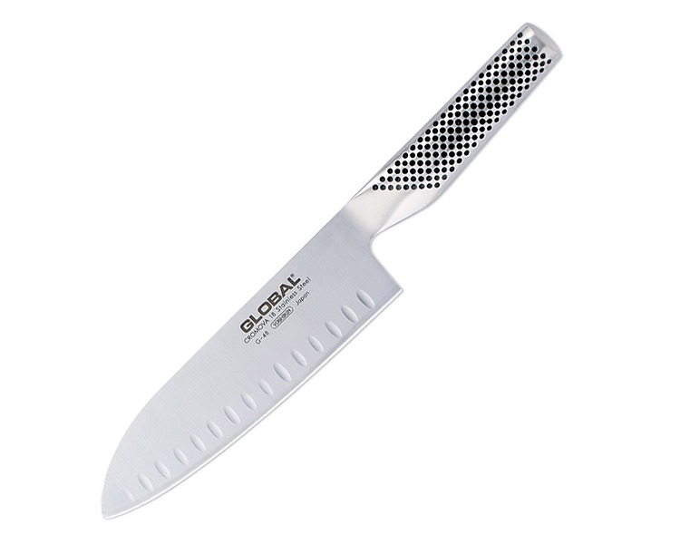 Global Santoku Knife Fluted 18cm 3/Pkt