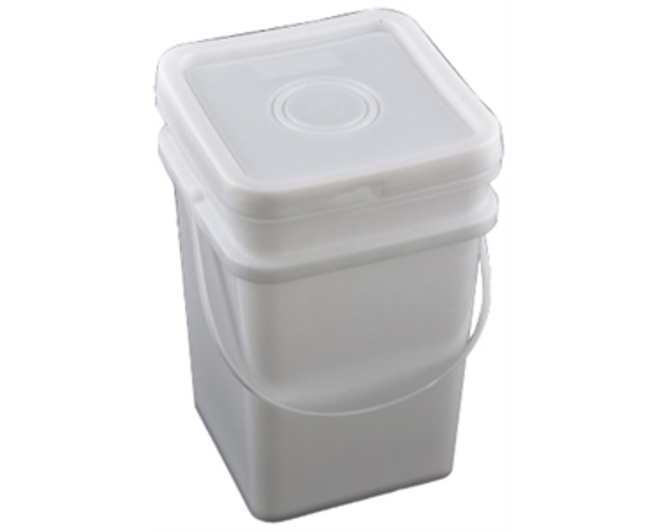 White Square Pail With Lid 20L