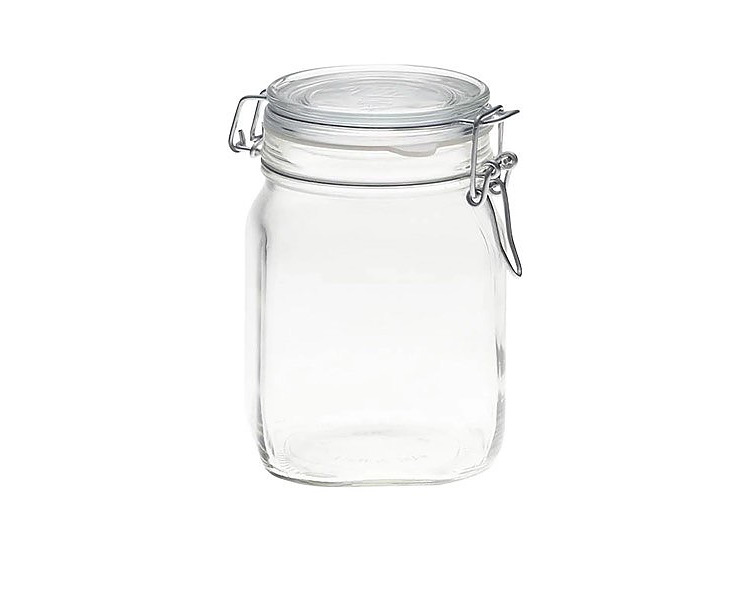 Jar Fido Terrine Clear Lid 1L 12/Ctn