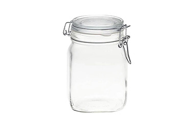 Jar Fido Terrine Clear Lid 1L 12/Ctn